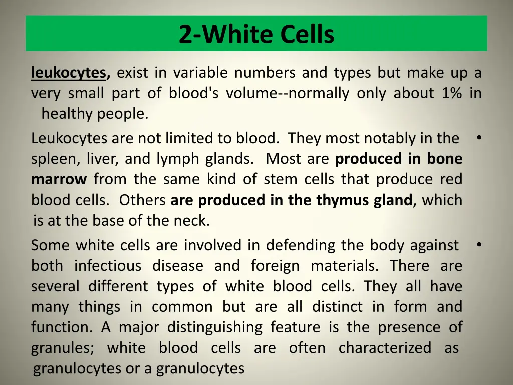 2 white cells