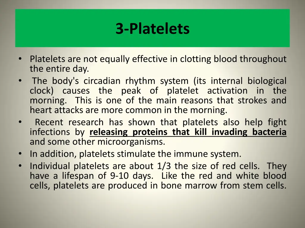 3 platelets 1