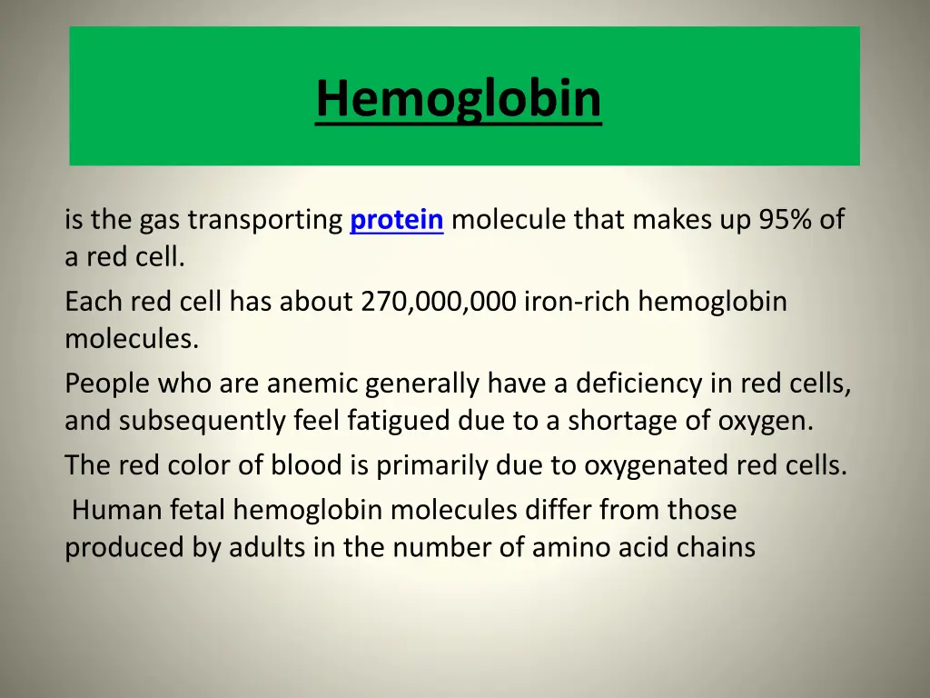 hemoglobin