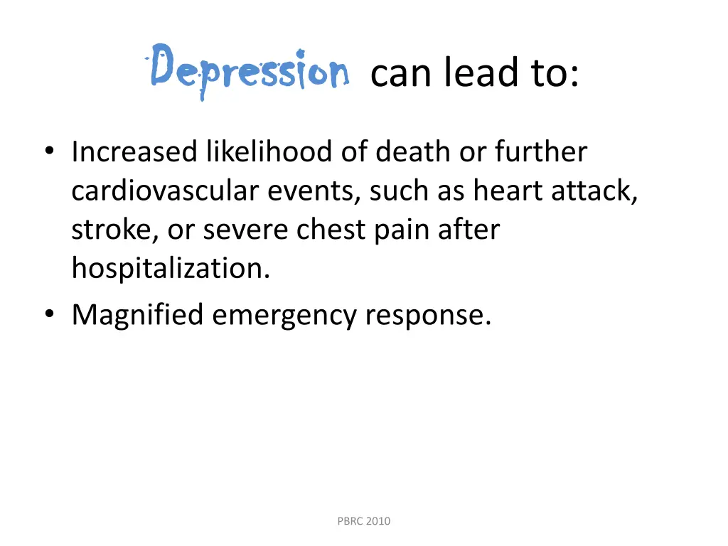 depression depression can lead to 1