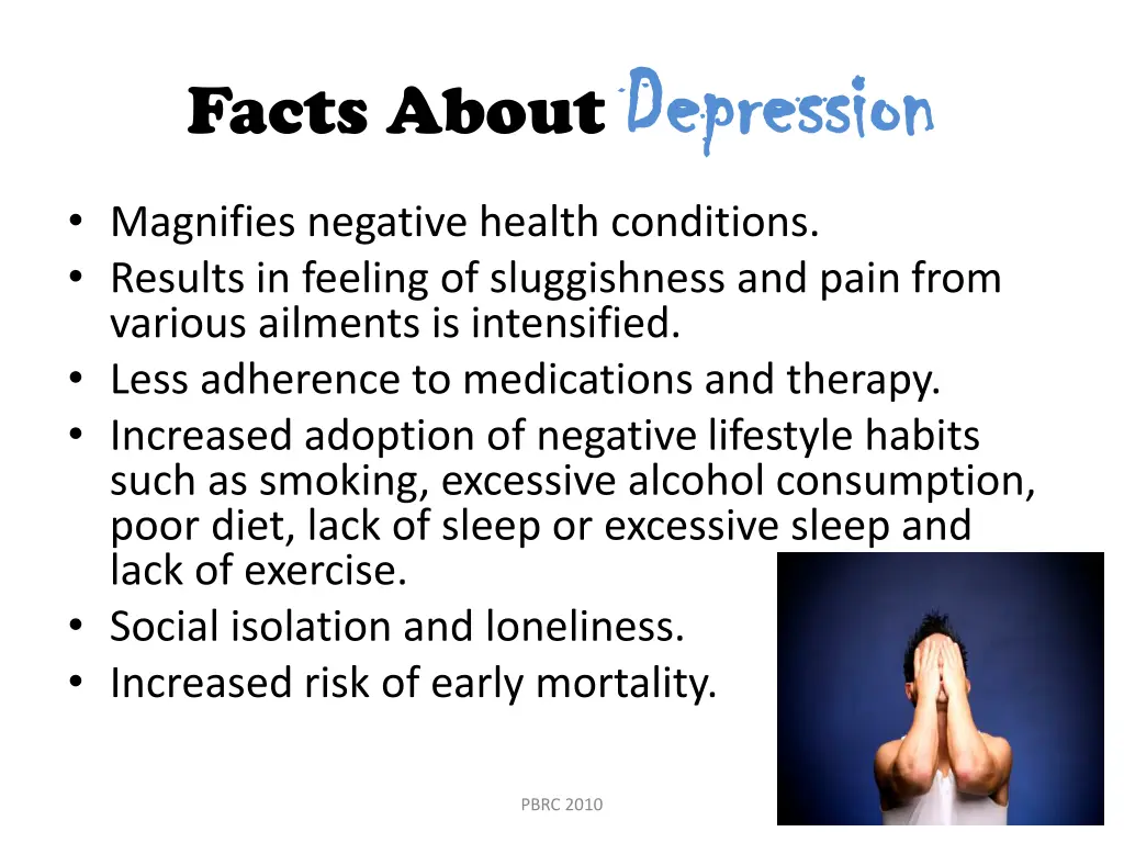 facts about depression