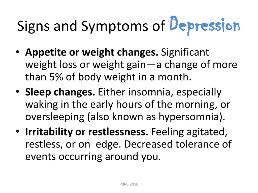 signs and symptoms of depression 1