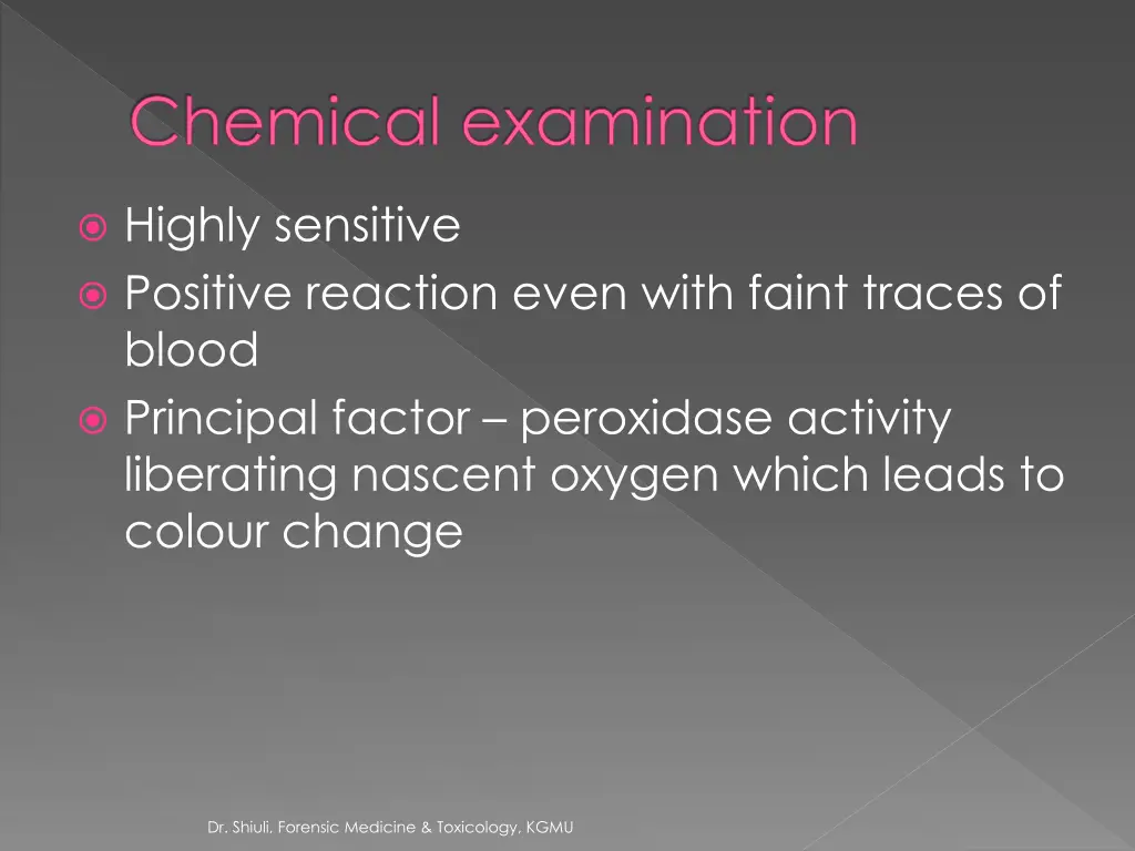 chemical examination