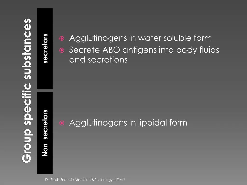 group specific substances