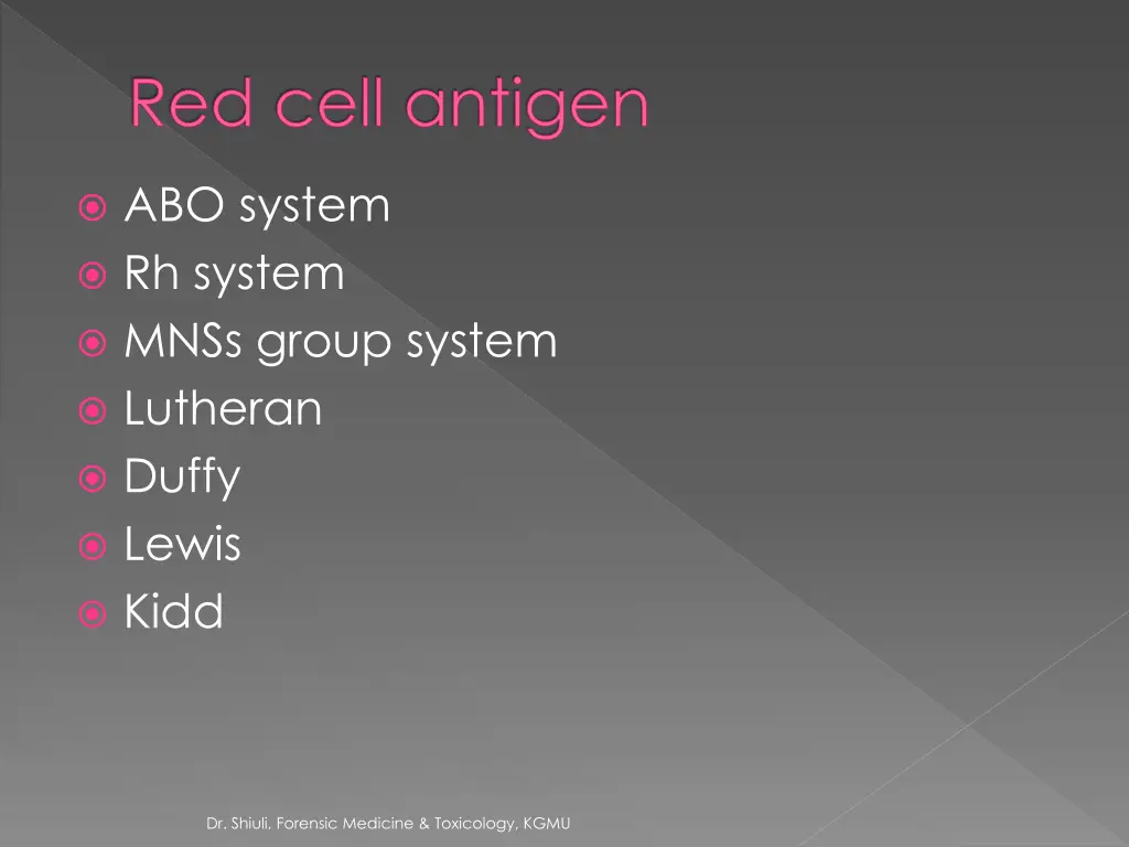 red cell antigen