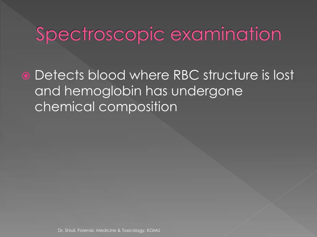 spectroscopic examination