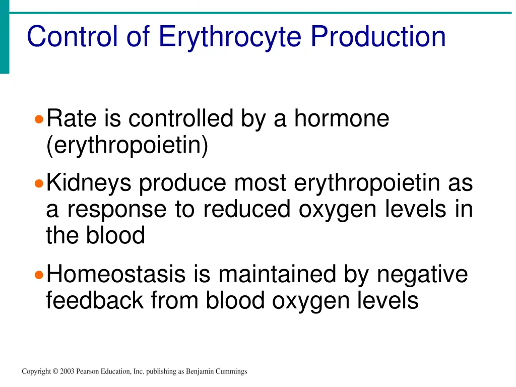 control of erythrocyte production