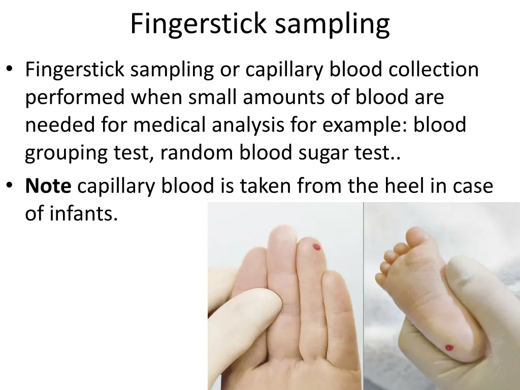 fingerstick sampling