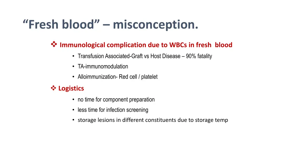 fresh blood misconception 1