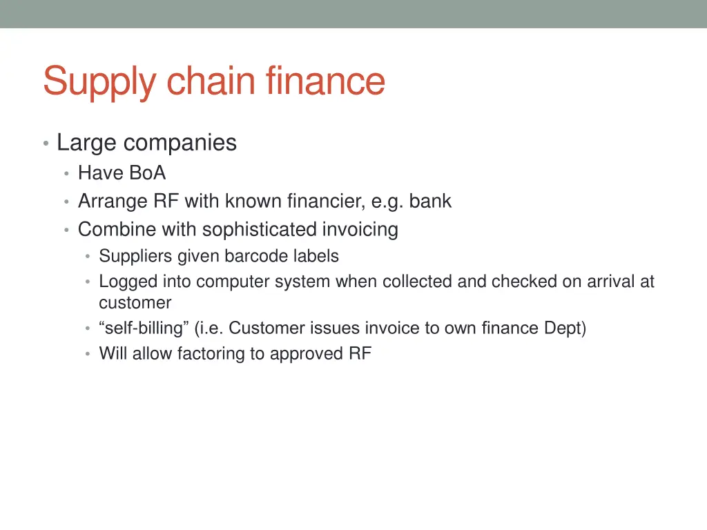 supply chain finance