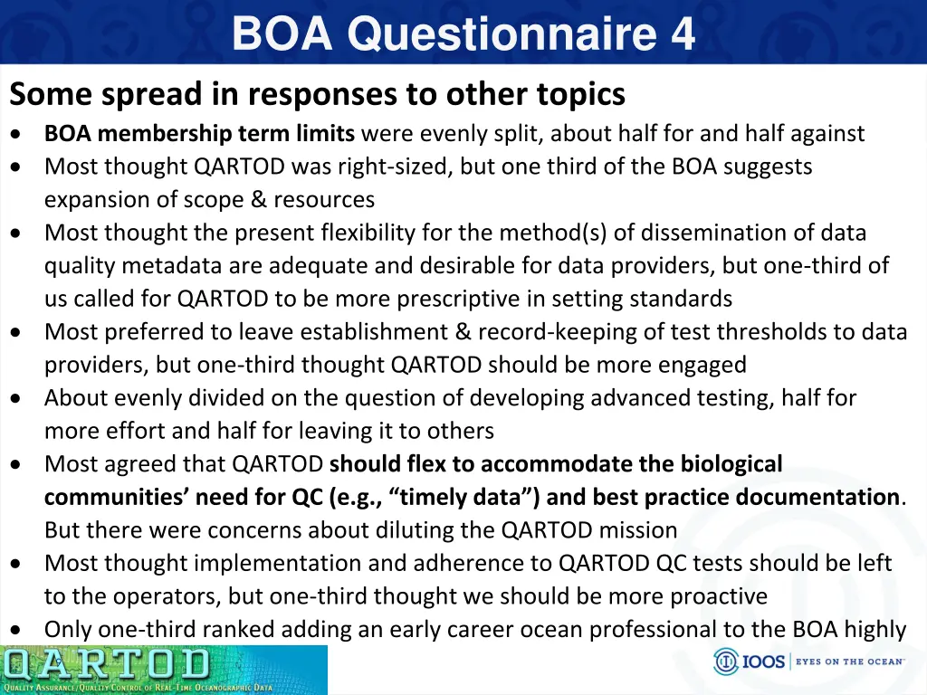 boa questionnaire 4 some spread in responses