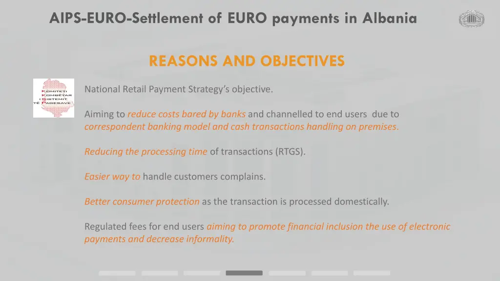 aips euro settlement of euro payments in albania