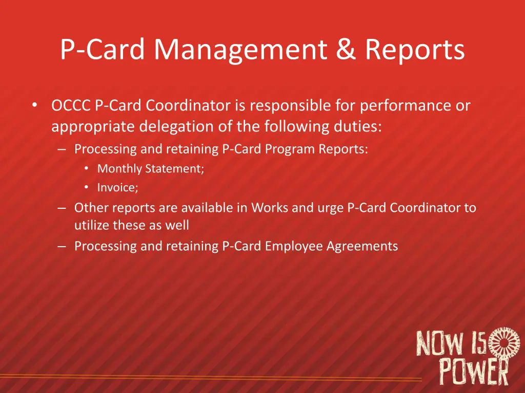 p card management reports