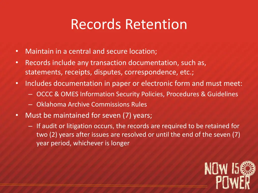 records retention