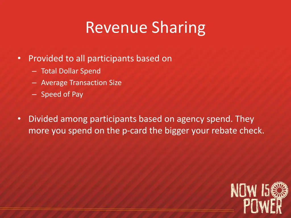 revenue sharing