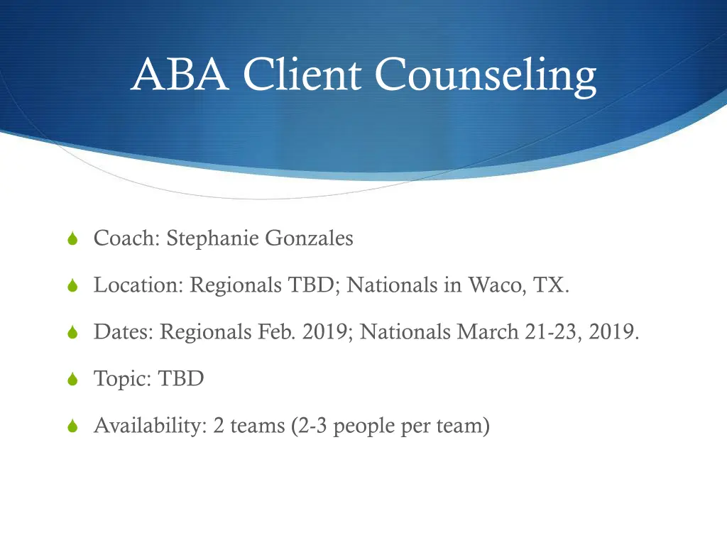 aba client counseling