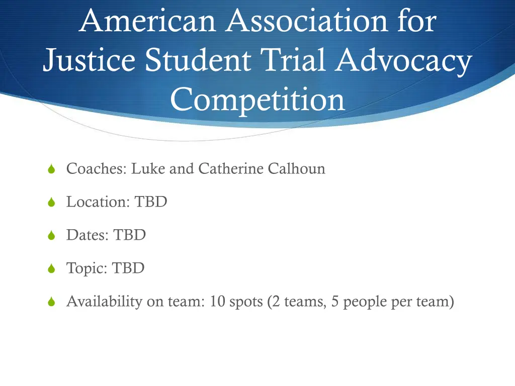 american association for justice student trial