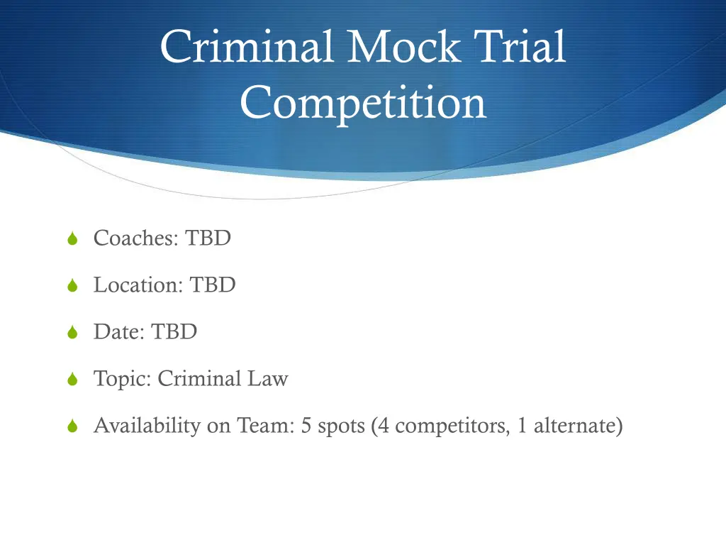 criminal mock trial competition