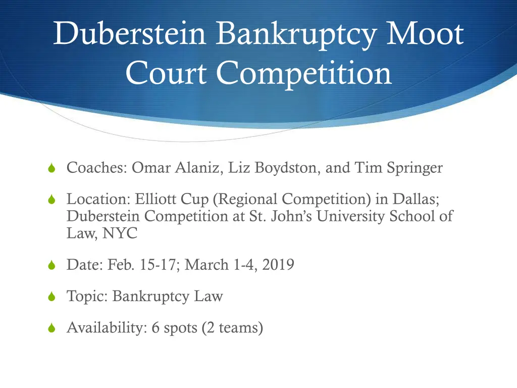 duberstein bankruptcy moot court competition