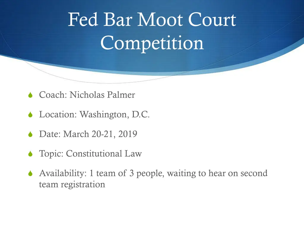 fed bar moot court competition