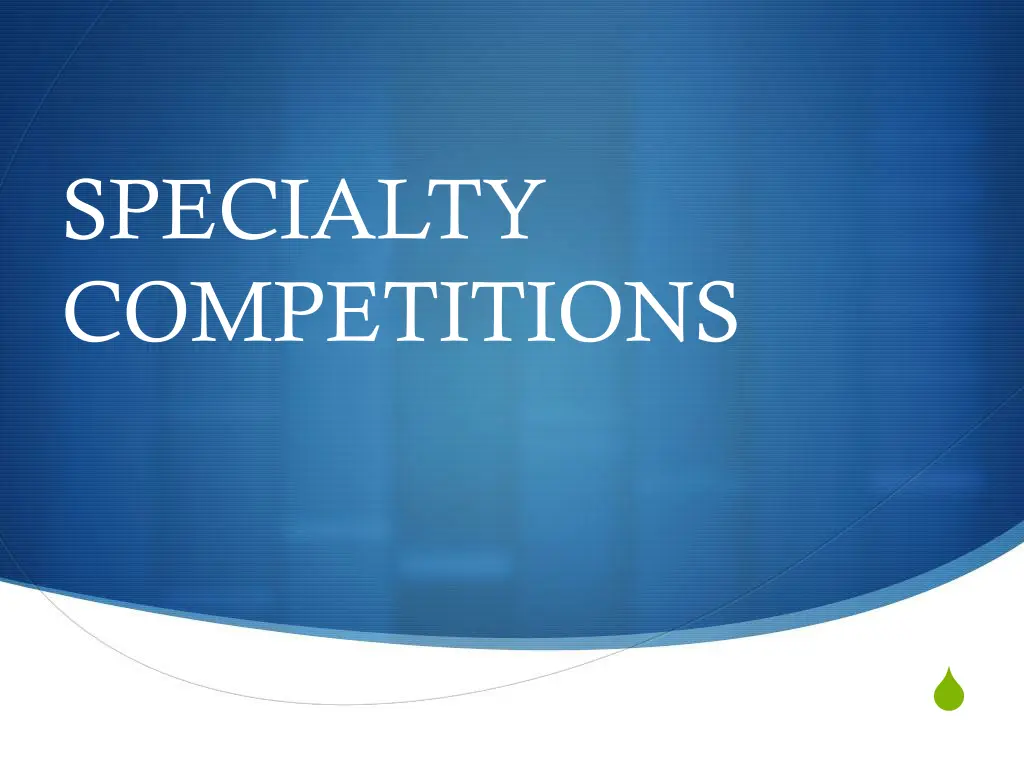 specialty competitions