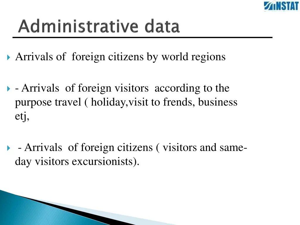 arrivals of foreign citizens by world regions