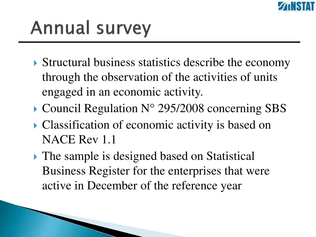 structural business statistics describe