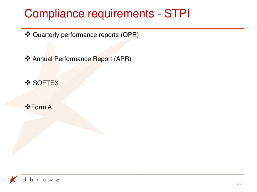 compliance requirements stpi