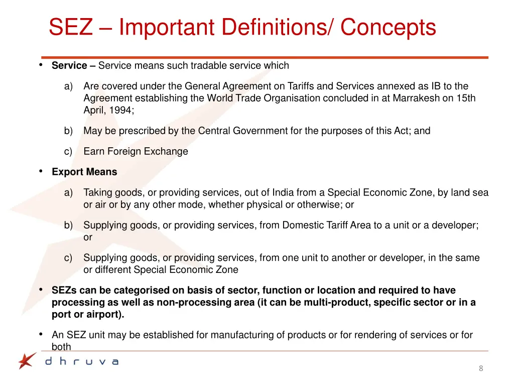 sez important definitions concepts 1