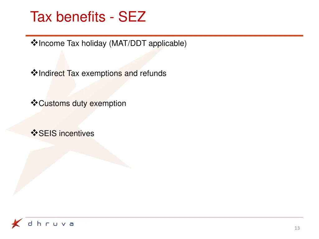 tax benefits sez