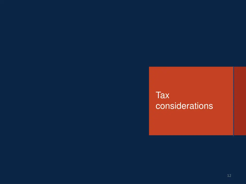 tax considerations