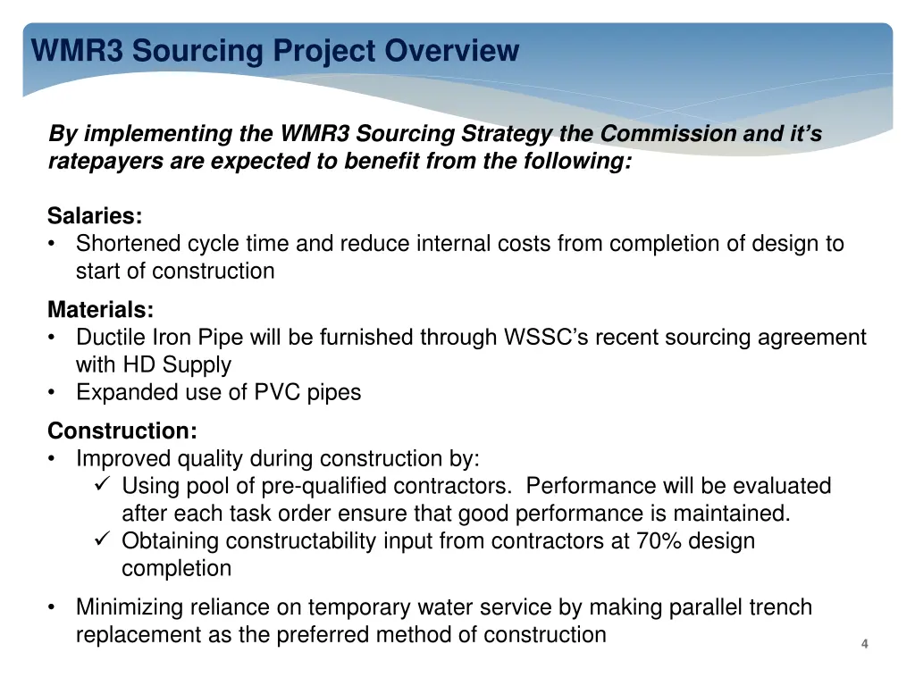 wmr3 sourcing project overview 2