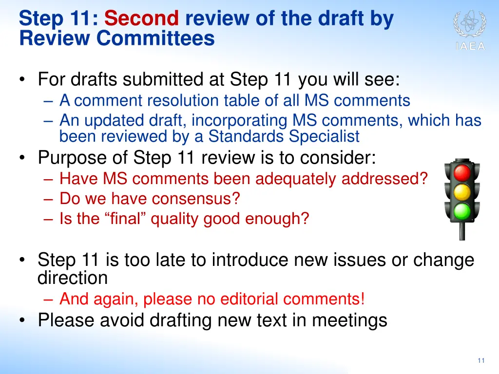 step 11 second review of the draft by review