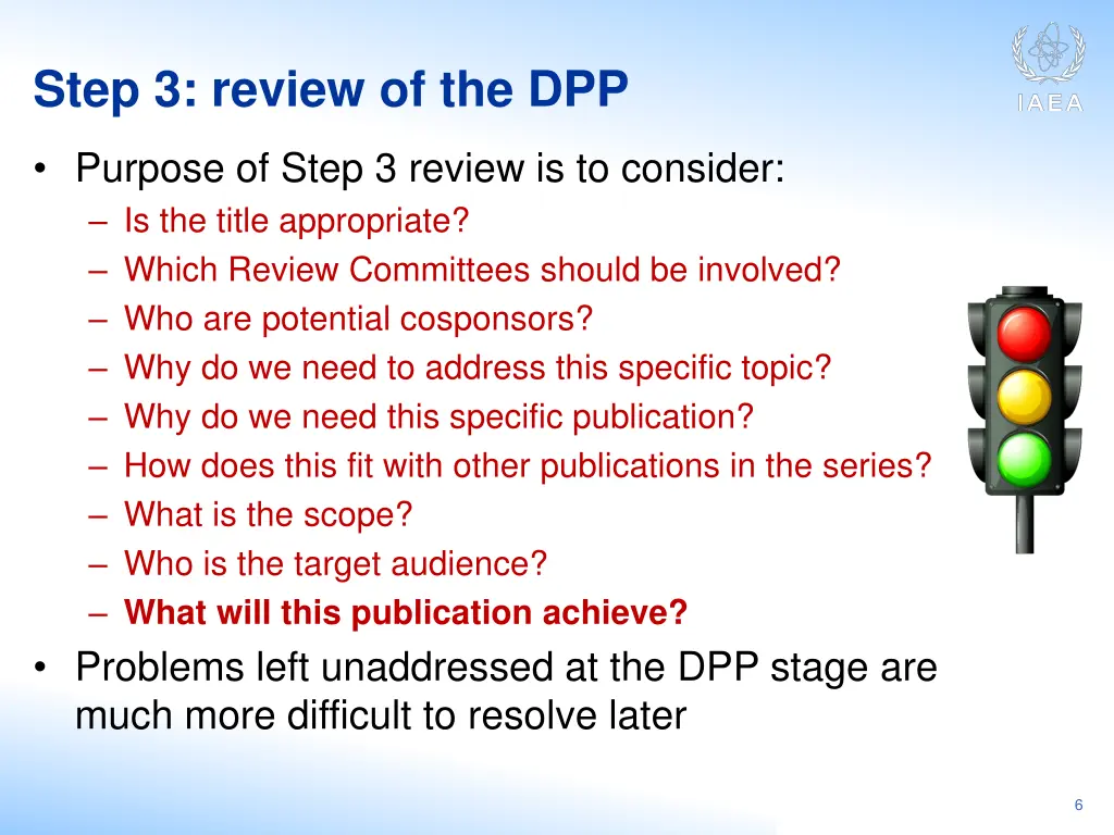 step 3 review of the dpp