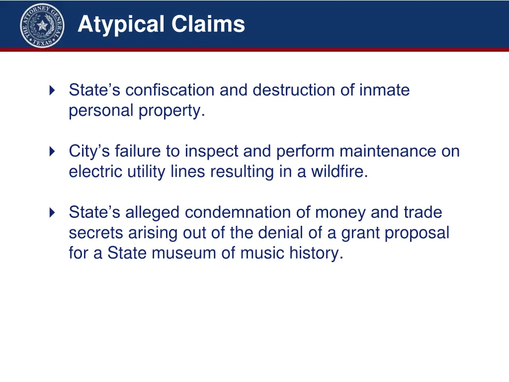 atypical claims 1