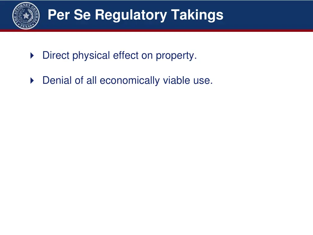 per se regulatory takings