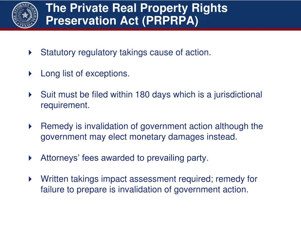 the private real property rights preservation