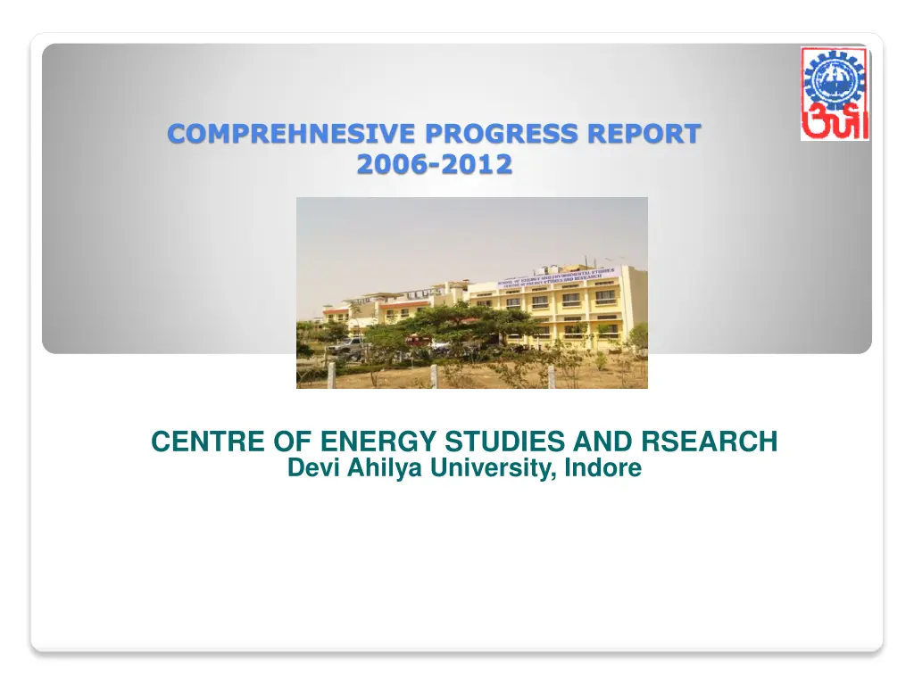 comprehnesive progress report 2006 2012