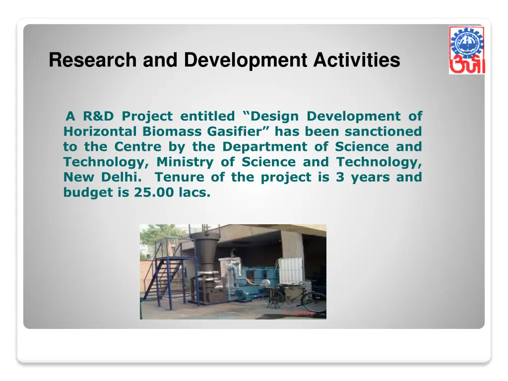 research and development activities