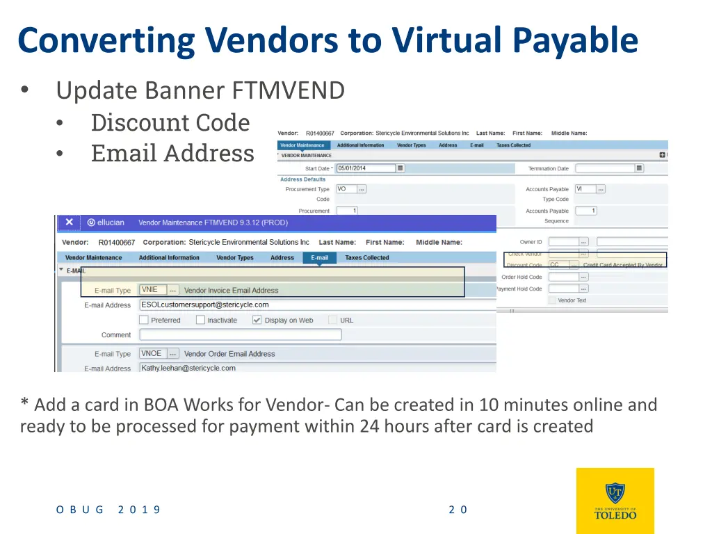 converting vendors to virtual payable update