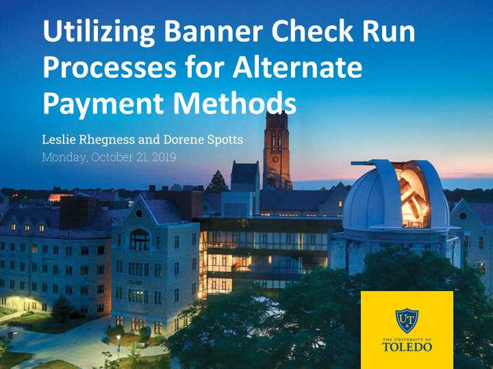 utilizing banner check run processes