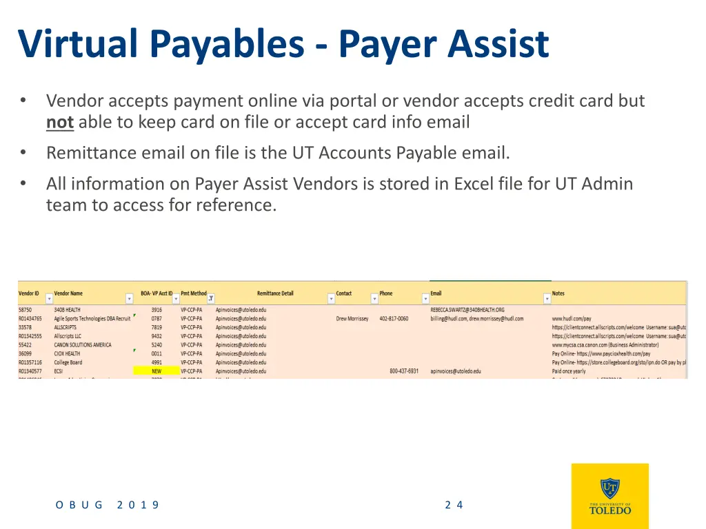 virtual payables payer assist