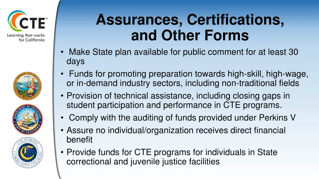 assurances certifications and other forms