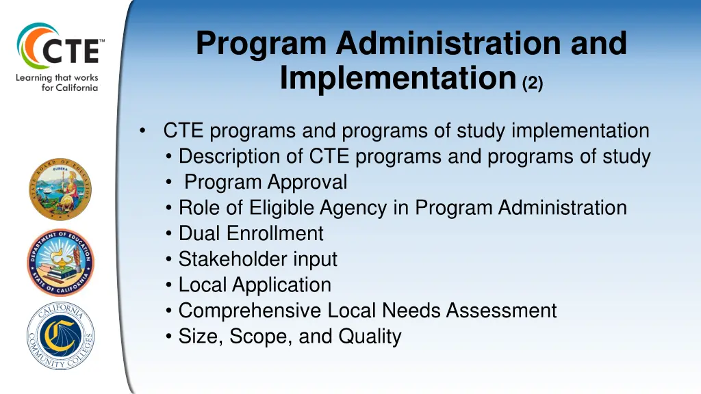 program administration and implementation 2