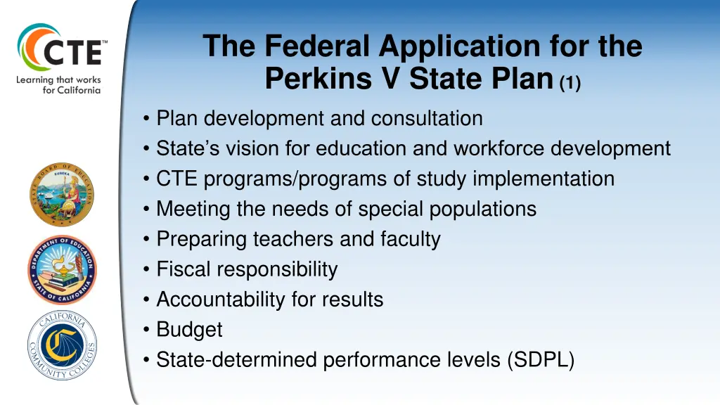 the federal application for the perkins v state