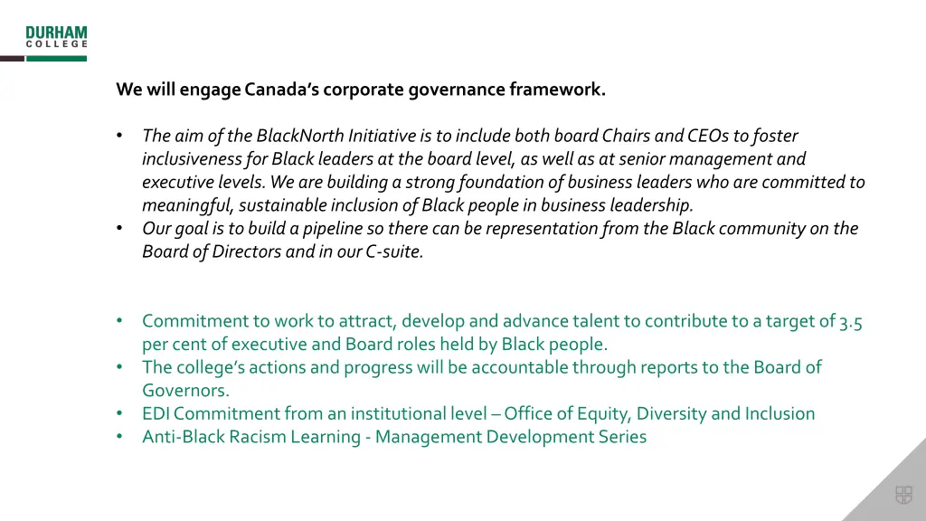 we will engage canada s corporate governance