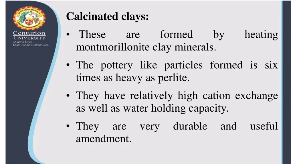 calcinated clays these montmorillonite clay