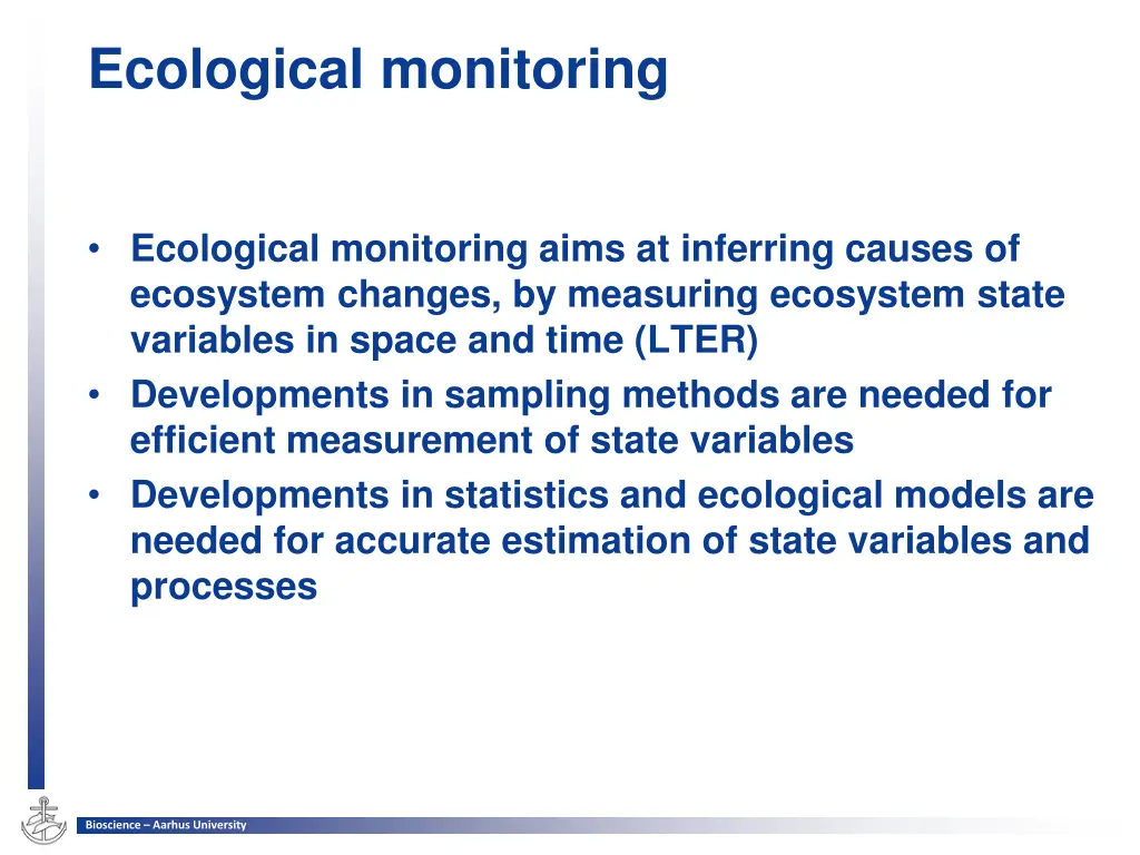 ecological monitoring