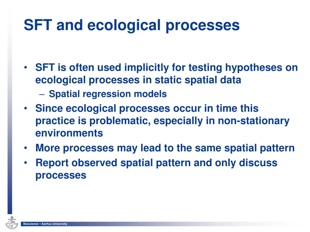 sft and ecological processes