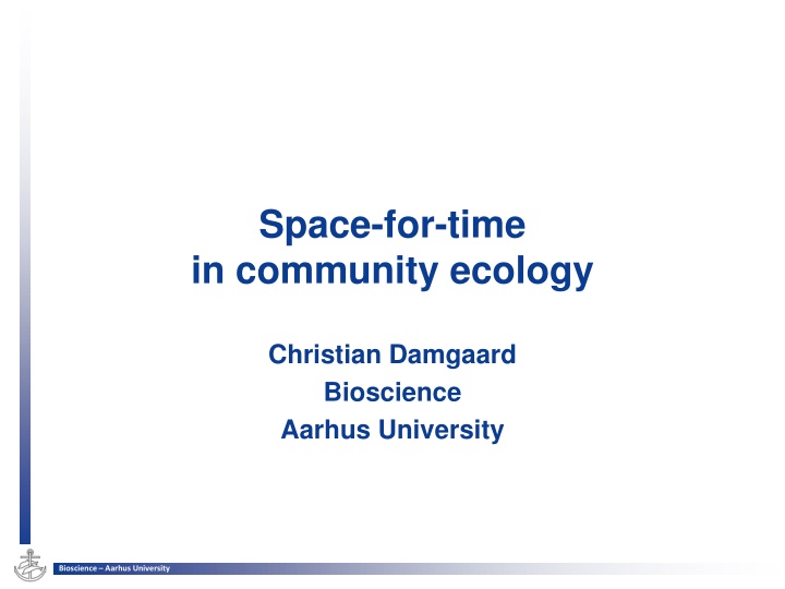 space for time in community ecology